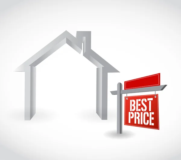 Mejor precio inmobiliaria signo ilustración diseño — Foto de Stock