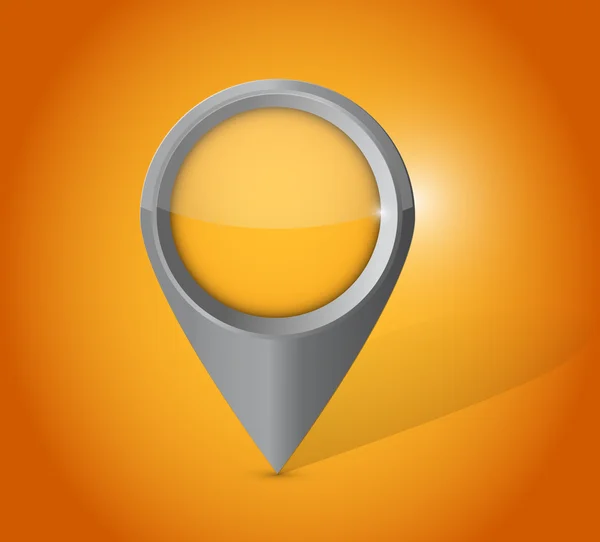 Orange locator pointer illustration design — Stock Photo, Image