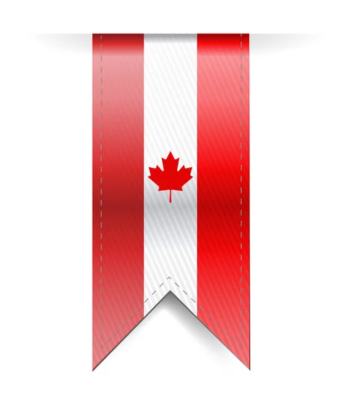 Ontwerp van de illustratie van banner van de vlag van Canada — Stockfoto