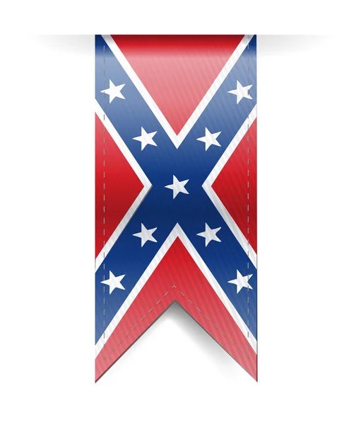 Confederate flag banner illustration design — Stock Photo, Image