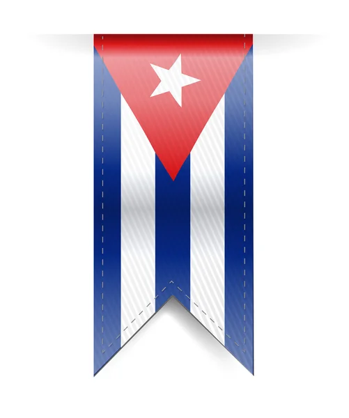 Dessin de bannière drapeau cuba illustration — Photo