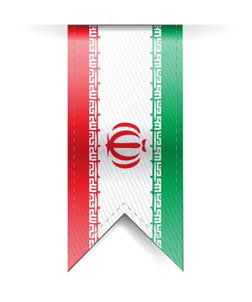 Iran flag banner illustration design — Stockfoto