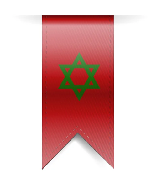 Morocco flag banner illustration design — Stock Photo, Image