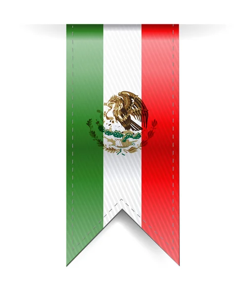 Mexiko Flagge Banner Illustration Design — Stockfoto