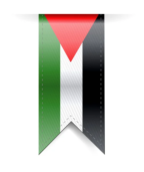 Disegno dell'illustrazione del vessillo della bandiera palestinese — Foto Stock