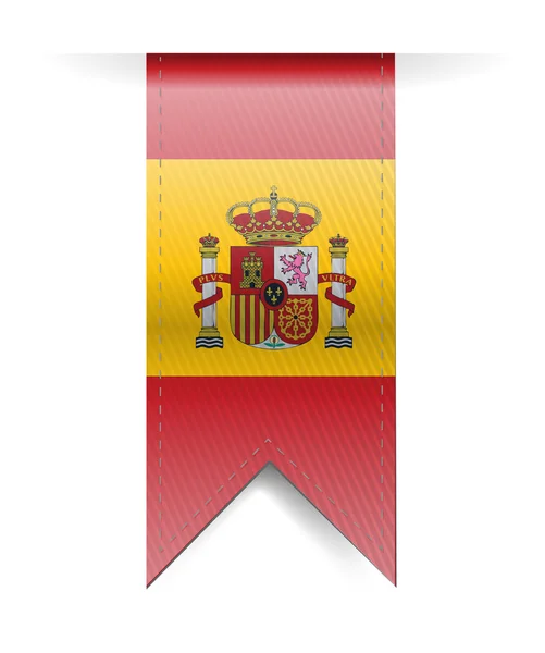 Spanien flag banner illustration design — Stockfoto