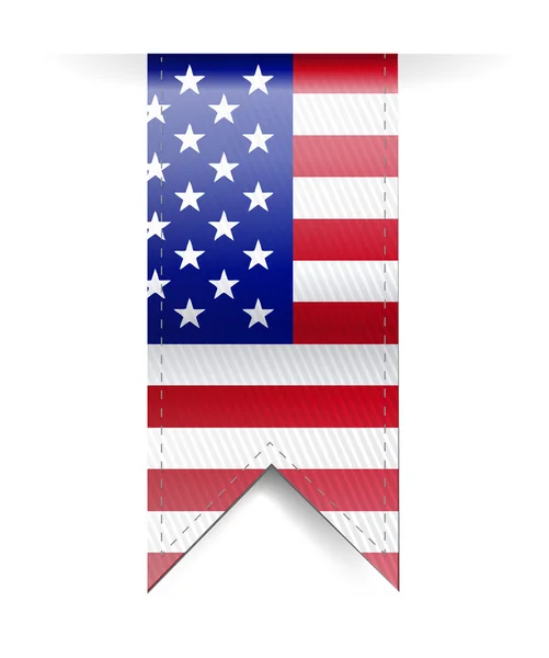 Us flagge banner illustration design — Stockfoto