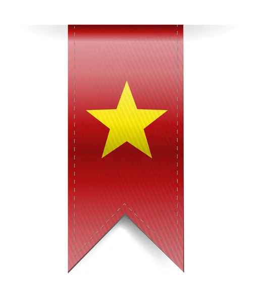 Vietnam Flagge Banner Illustration Design — Stockfoto