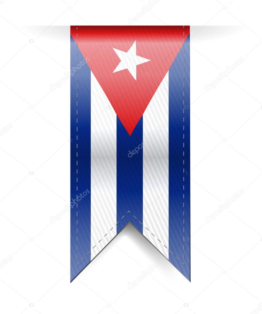 cuba flag banner illustration design