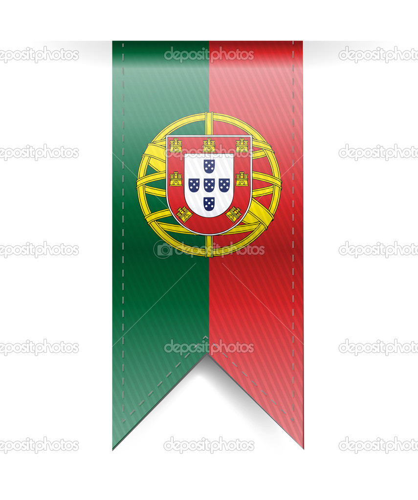 portugal flag banner illustration design