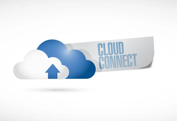 Cloud connect üzenet illusztráció design — Stock Fotó