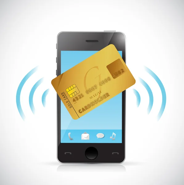 Smart phone e carta di credito concetto di shopping . — Foto Stock