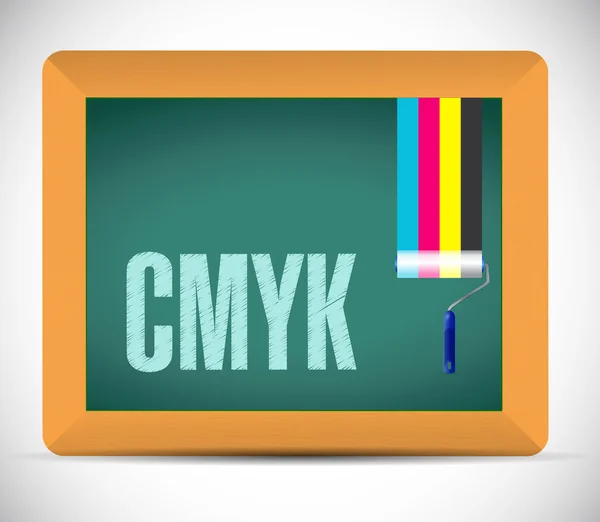 CMYK μήνυμα σημάδι εικονογράφηση σχεδιασμός — Φωτογραφία Αρχείου