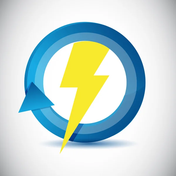 Lightning väder ikon cykel illustration design — Stockfoto