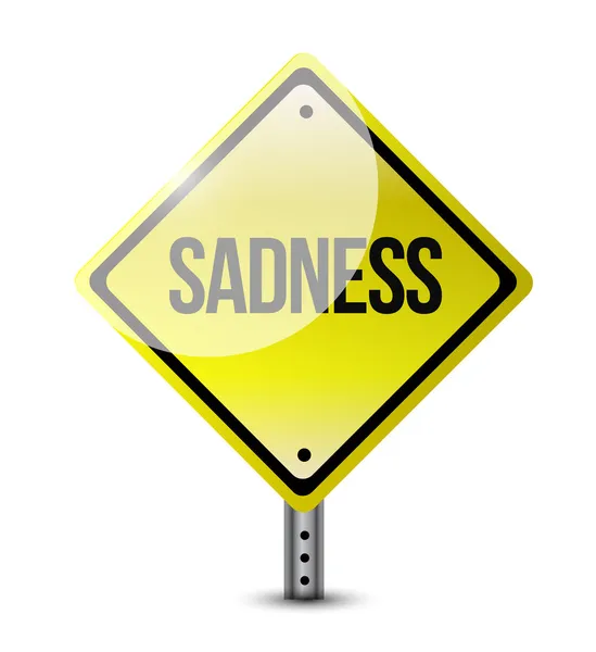 Sadness warning signpost — Stock Photo, Image