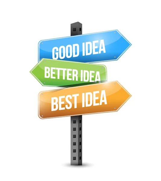 Good, better, best ideas illustration illustration — Stock Photo, Image