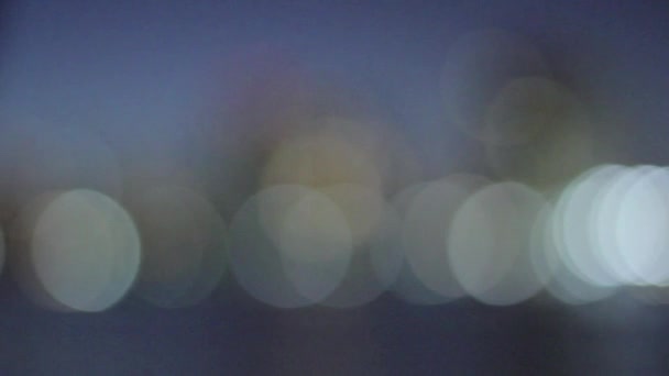 Blauw, wazig, bokeh licht achtergrond. abstracte sparkles. — Stockvideo