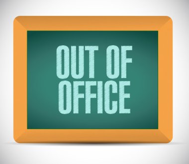 ofis mesaj illüstrasyon tasarım dışında
