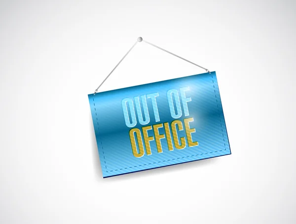 Out of office opknoping deur teken illustratie — Stockfoto