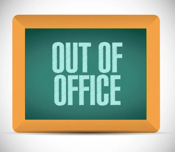 Out of office message illustration design — Stock Photo, Image