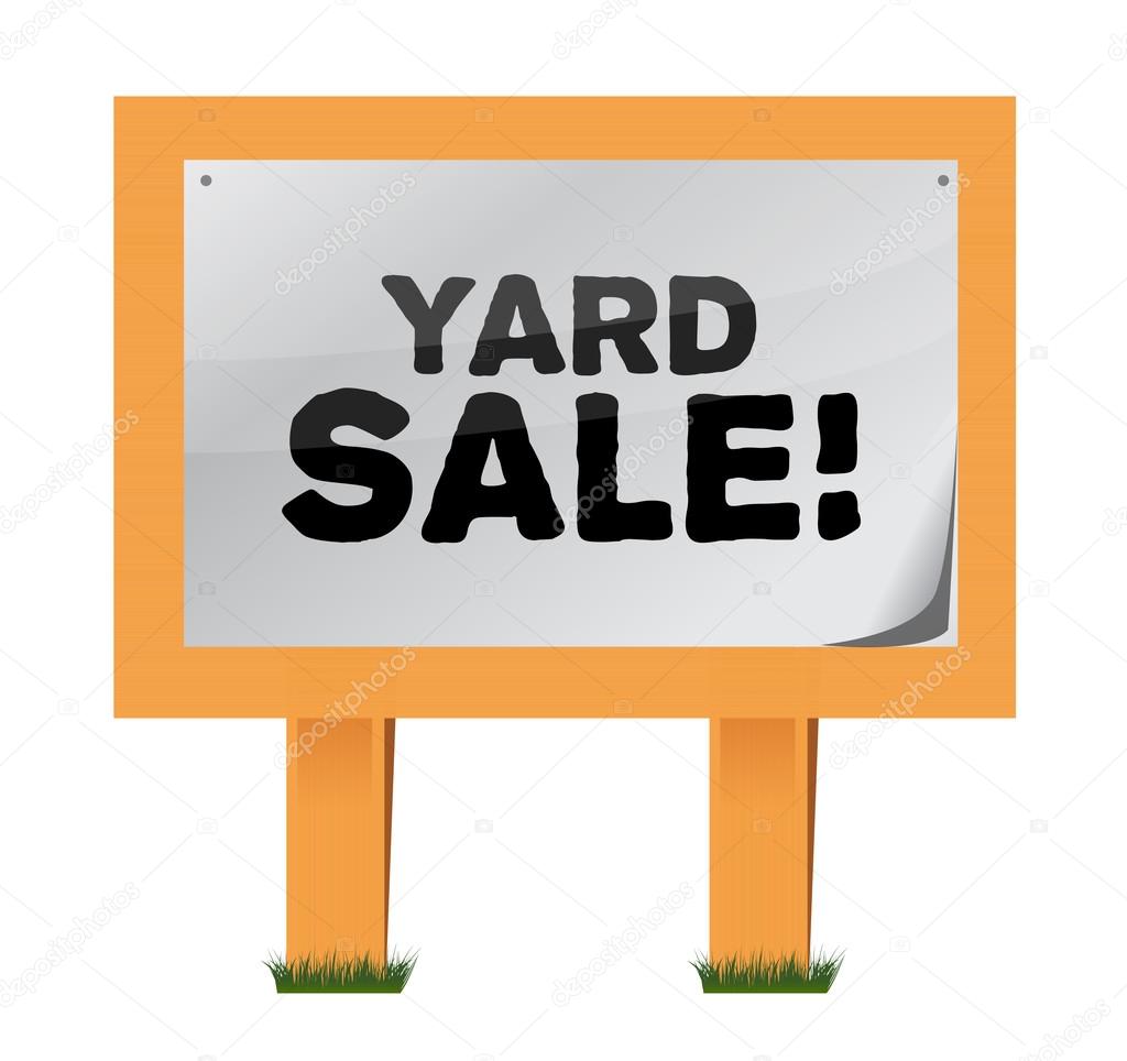 yard sale sign illustration design