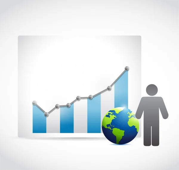 Business graph concept illustration design — Stock Photo, Image