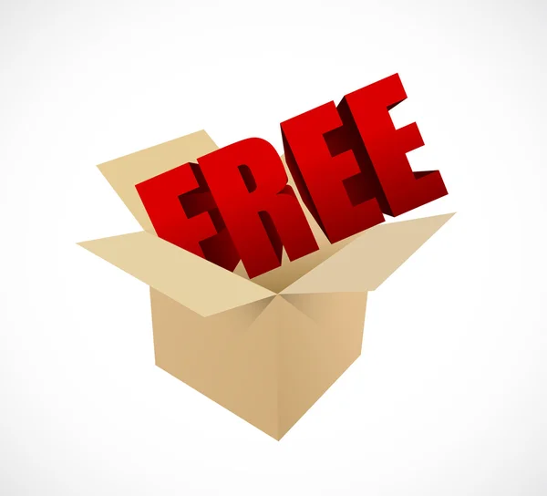 Free box sign illustration design — Stock Photo, Image