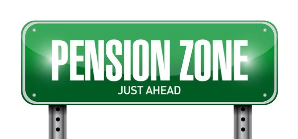 Pension zone sign post illustration design — Stock Photo, Image