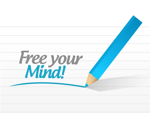 Free your mind message illustration design — Stock Photo, Image