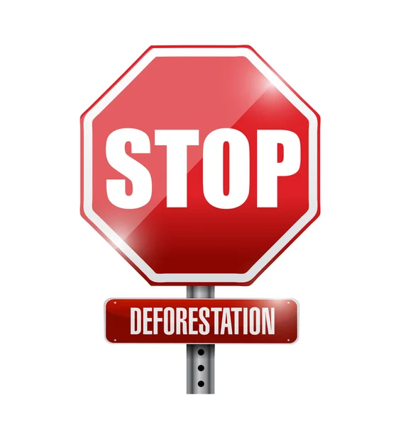 Stop ontbossing straatnaambord illustratie — Stockfoto
