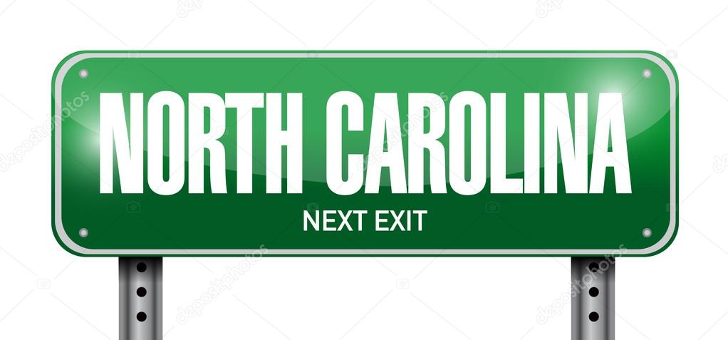 north carolina street sign illustration