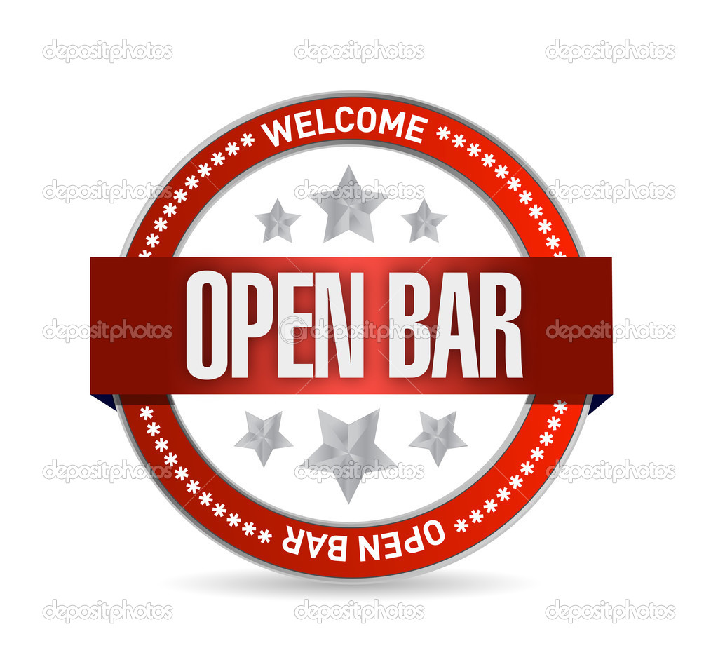open bar seal illustration design