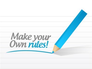 make your own rules message illustration clipart