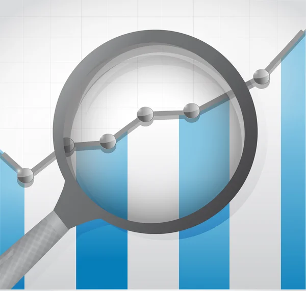 Grafico aziendale di successo in esame . — Foto Stock