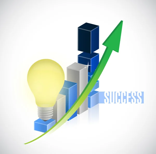 Great business idea graph chart illustration — Stock Photo, Image