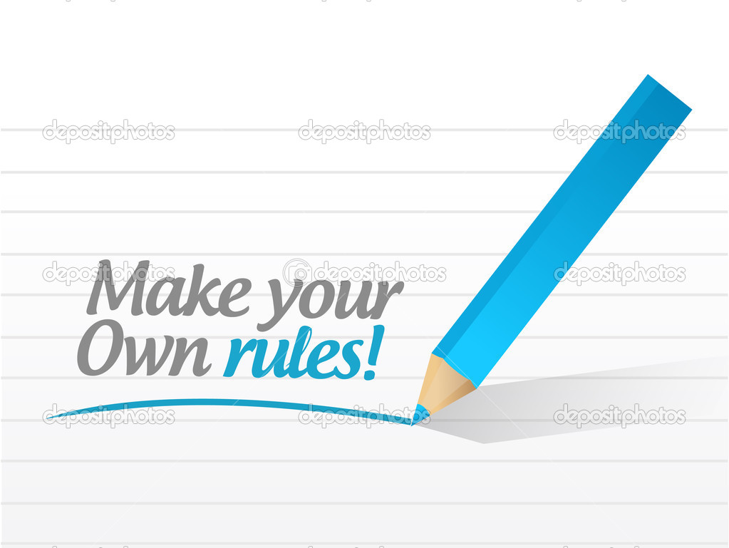 make your own rules message illustration