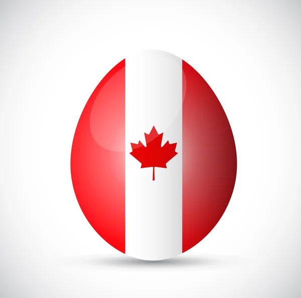 Diseño de ilustración de huevo y bandera canadiense — Foto de Stock