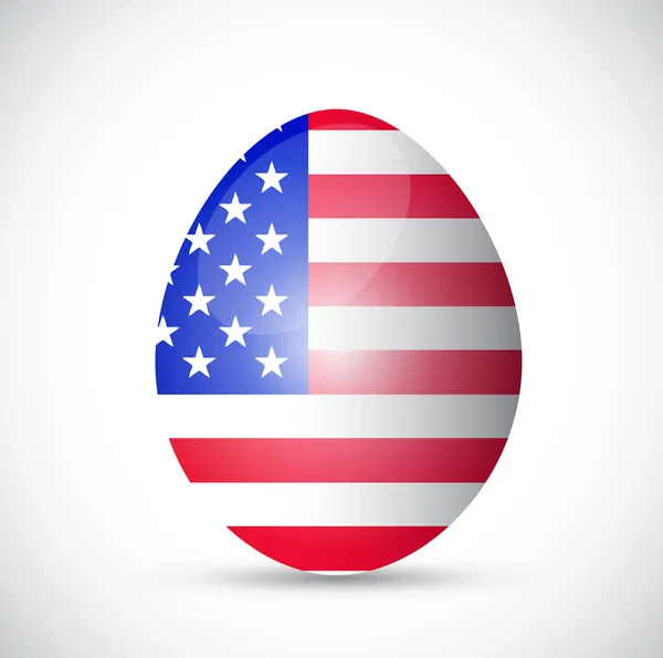 Us flag egg illustration design — Stock Photo, Image