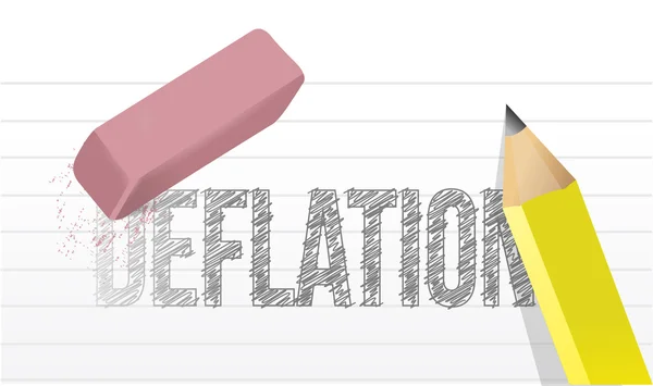 Erase deflation concept illustration — Stock Photo, Image