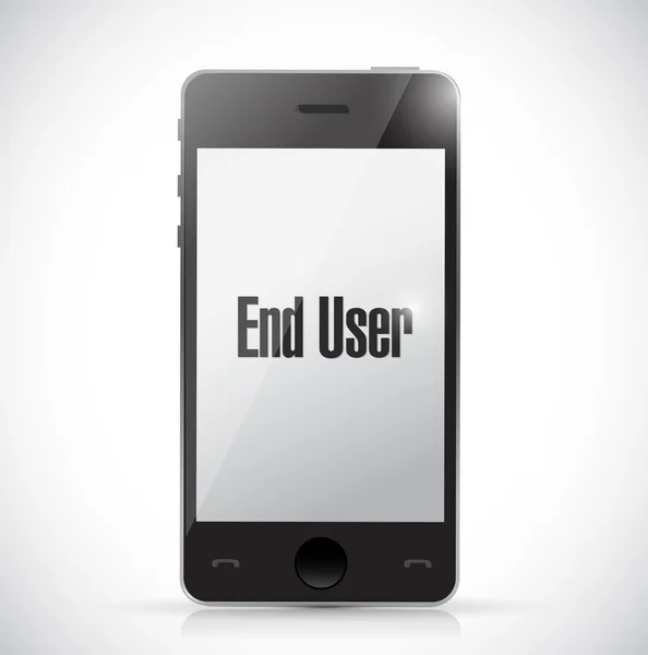 End user phone sign illustration design — Stock Photo, Image