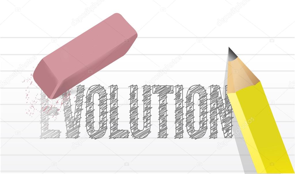 erase evolution concept illustration design