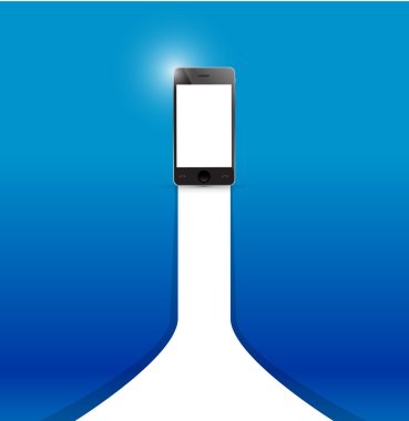 telefon ve çizgiler çizim tasarım
