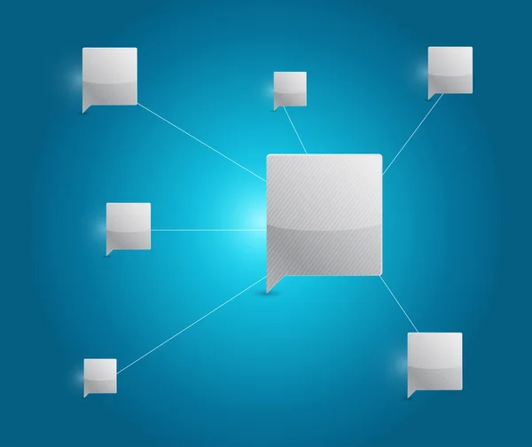 Speech communication network concept — Stock Photo, Image