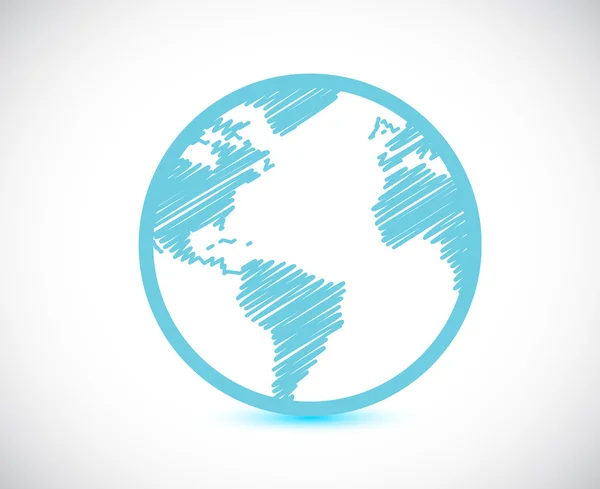 Globe world map illustration design — Stock Photo, Image