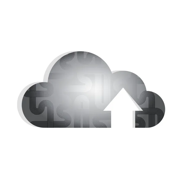 Nube gris computación bandera huevo — Foto de Stock