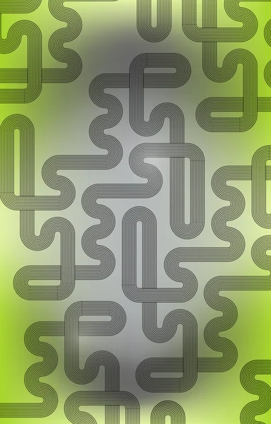 Grüne und graue abstrakte Linien Illustration — Stockfoto