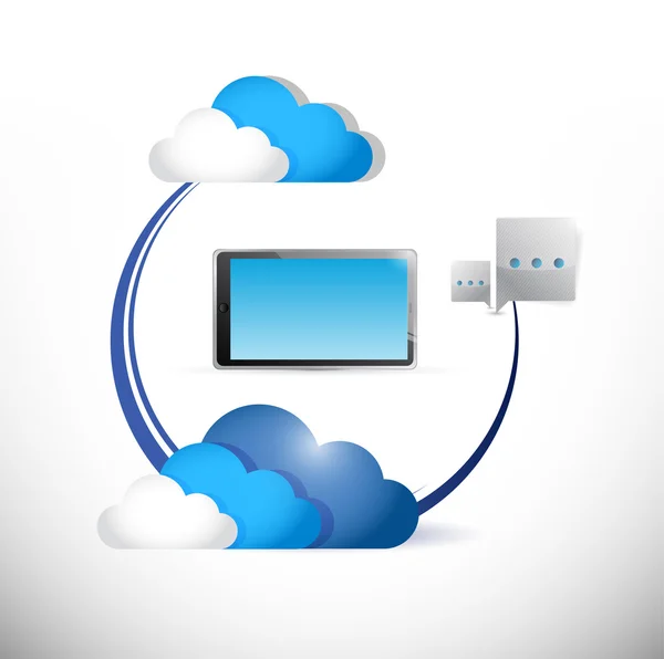 Concetto di connessione cloud computing — Foto Stock