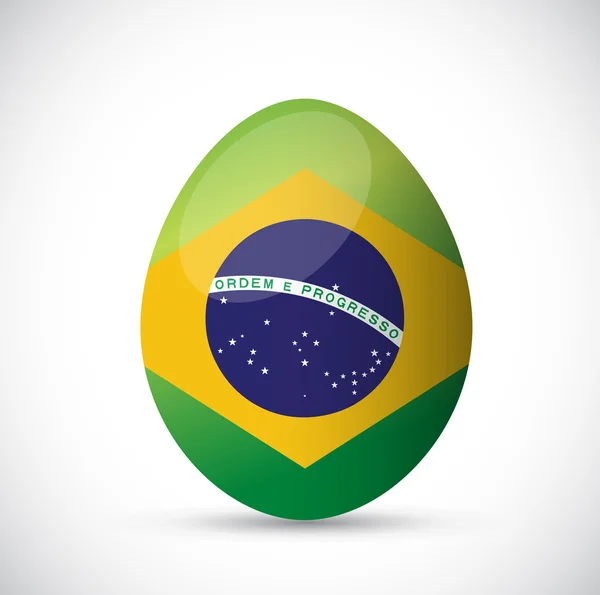 Vlag van Brazilië ei afbeelding ontwerp — Stockfoto