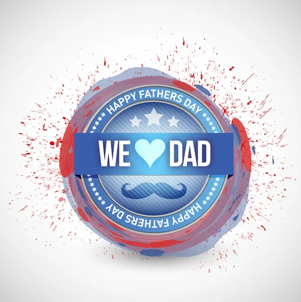 Boldog Apák napja seal design illusztráció — Stock Fotó
