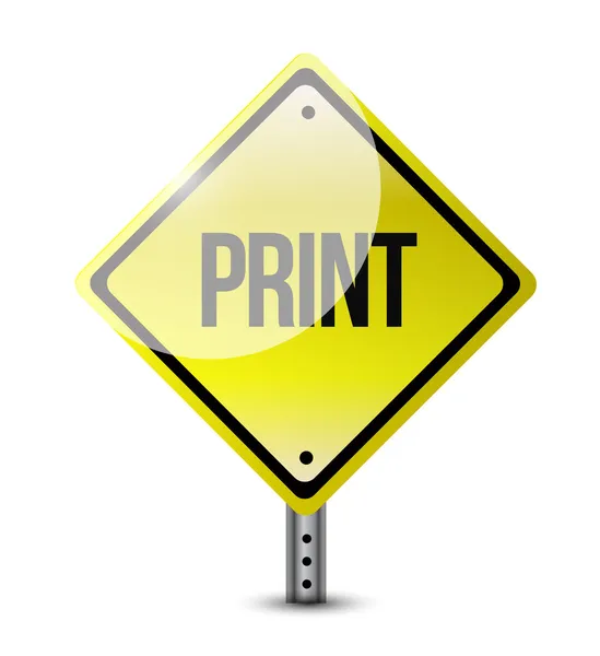 Print signpost illustration design — Stock Photo, Image